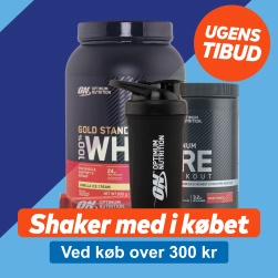 Uge 52: Kb Optimum Nutrition for 300 kr, f Steel Shaker GW